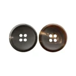 Premium Buffalo Horn Black Finished Buttons with 4 Holes – Natural, Durable & Unique